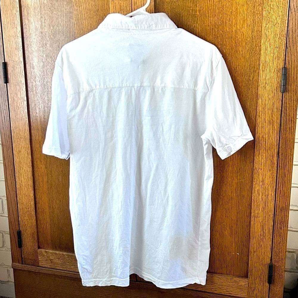 Aether Apparel White Pique Polo Size L / 3 - Picture 4 of 5